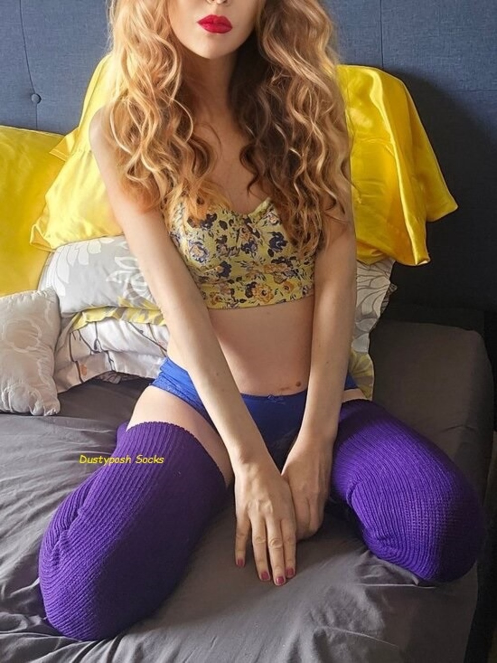 Plus Size Thick Thigh High Socks Over Knee Long Boot Red Rib Cable Bedroom Fun